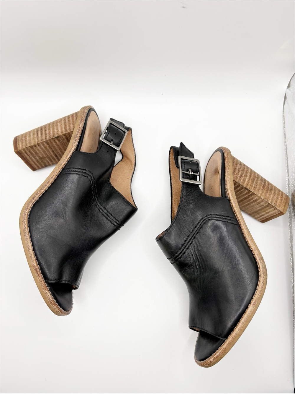 Madewell Marie Slingback Sandals Black Leather